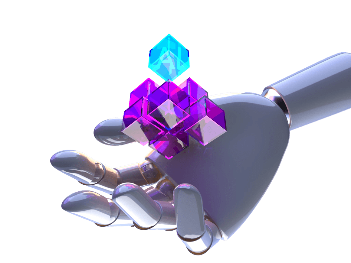 Robotic hand representing advanced technology
